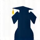 Dog with graduation cap icon